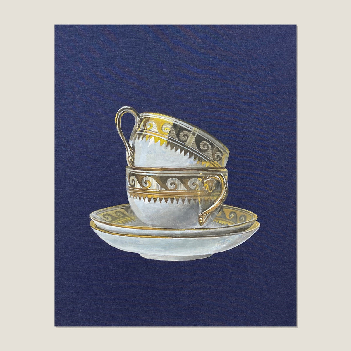 English Minton Teacups and Saucers, 1860
