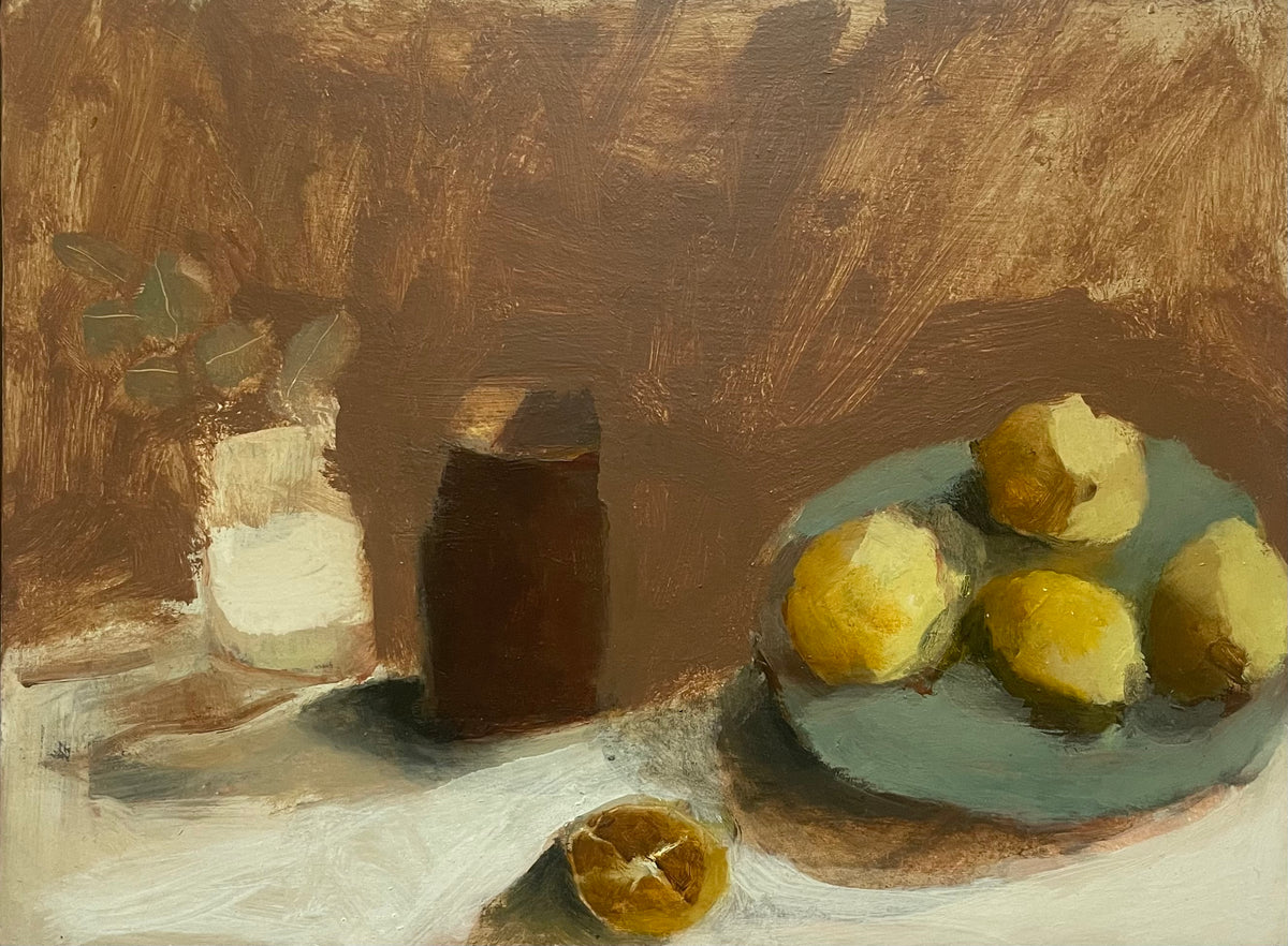 Still Life With Lemons And Gum Leaves