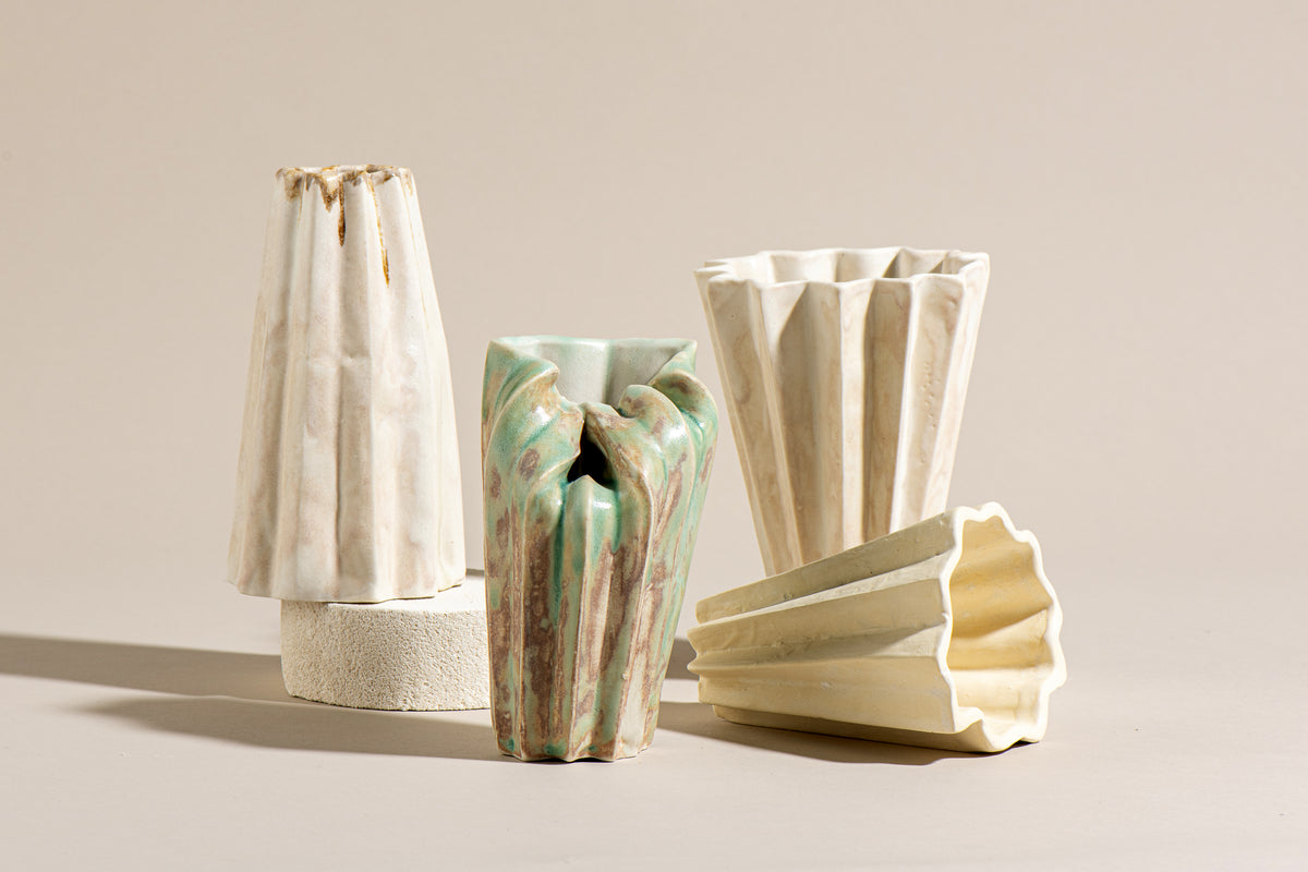 Folded Squish Vase (turquoise)