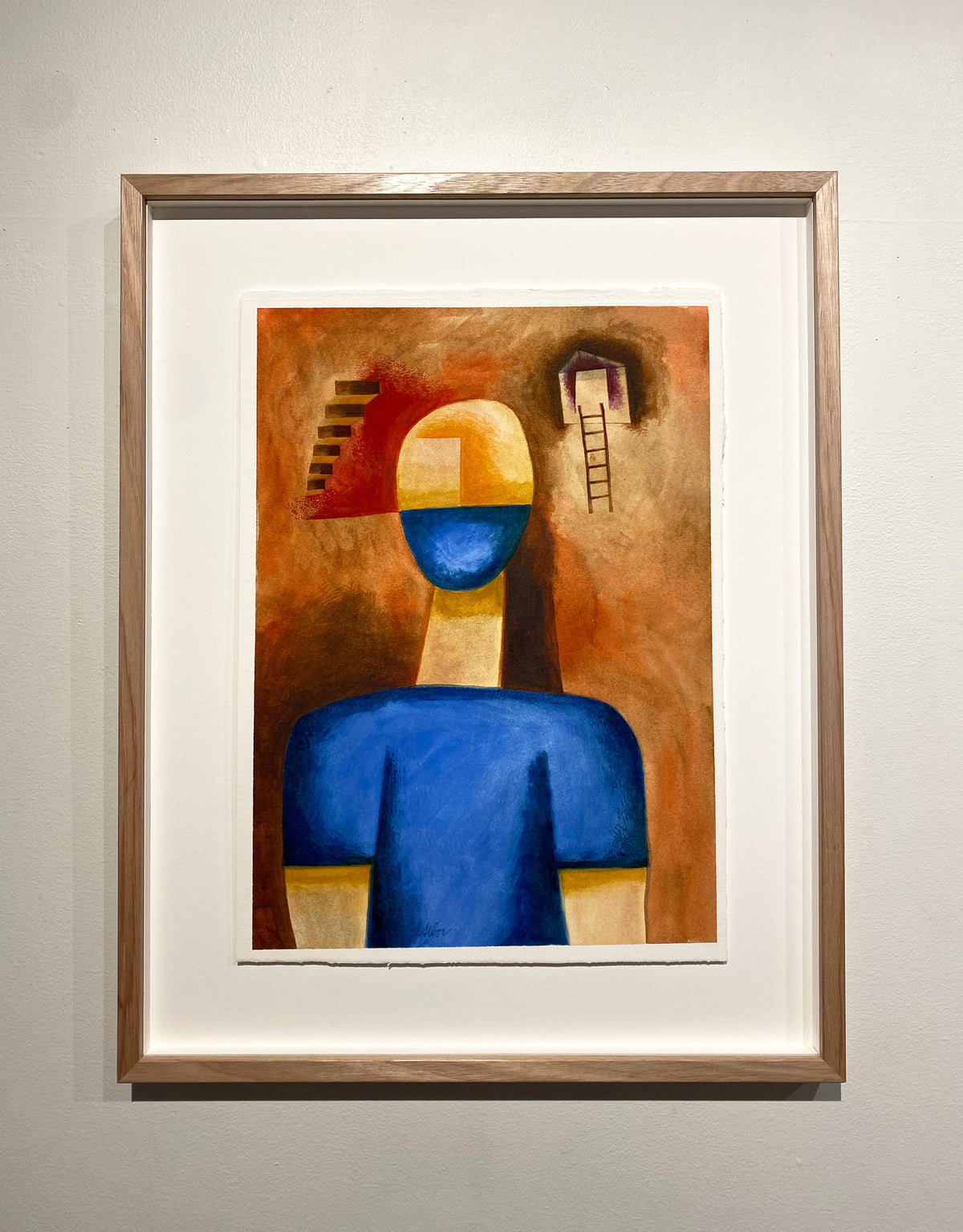 Untitled (Blue Man with Mask)