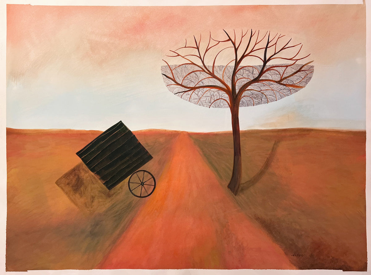 Untitled (Cart and Tree)