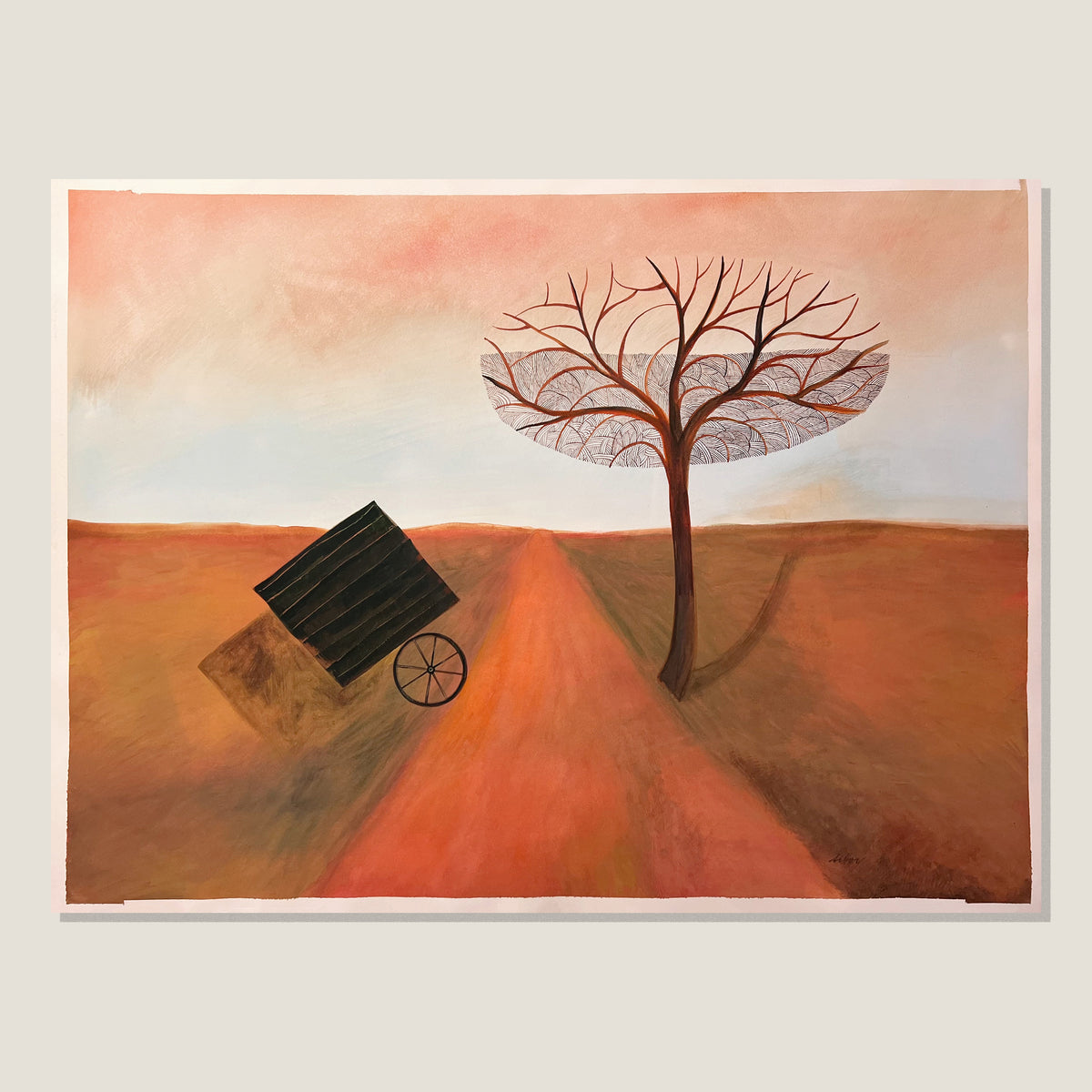 Untitled (Cart and Tree)
