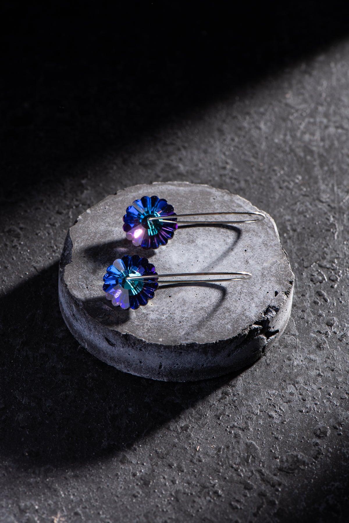 1970s Austrian Crystal Flower Earrings