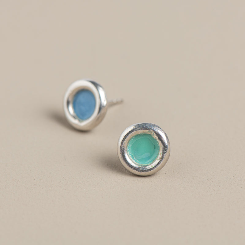 Enamel Studs (Dreamy Blues)