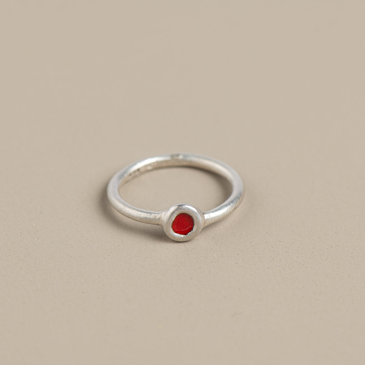 Dainty Dot Ring (Oriental Red) by Lori Hakim - Boom Gallery