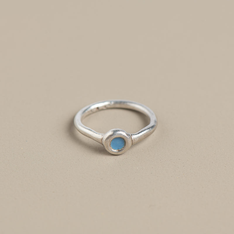 Dainty Dot Ring (Atlantic Blue)