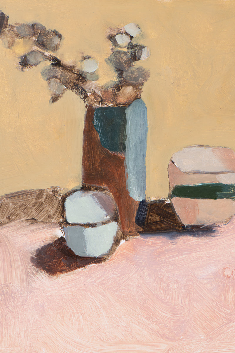 Still Life With Gum Leaves And Pottery