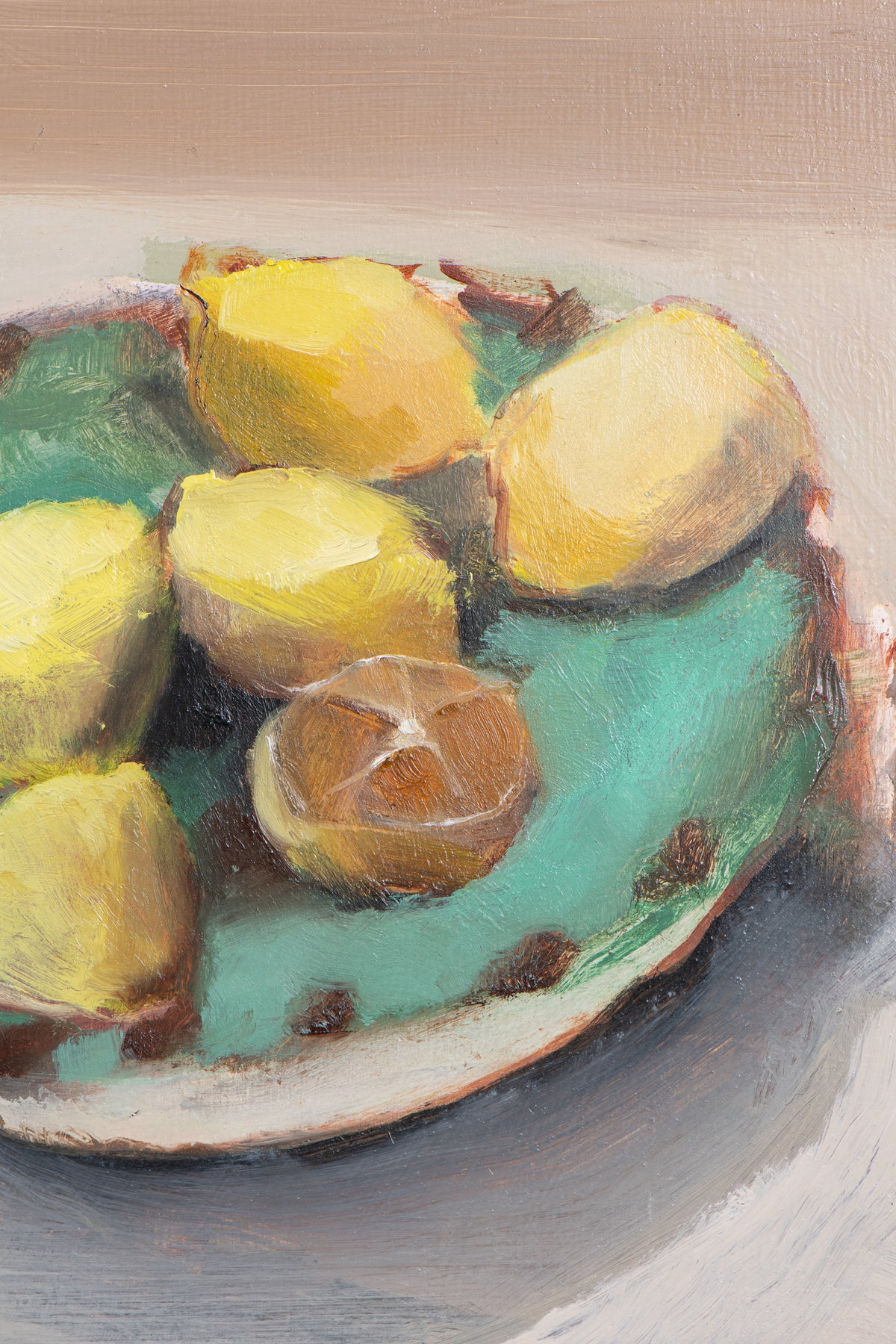 Green Bowl With Lemons