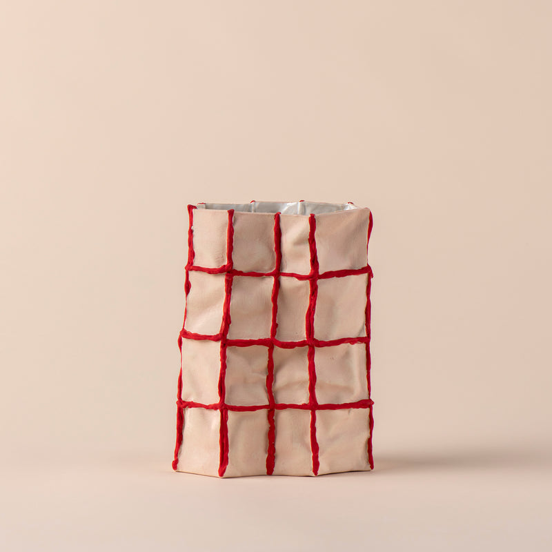 Tile Vessel (Pink and Red)