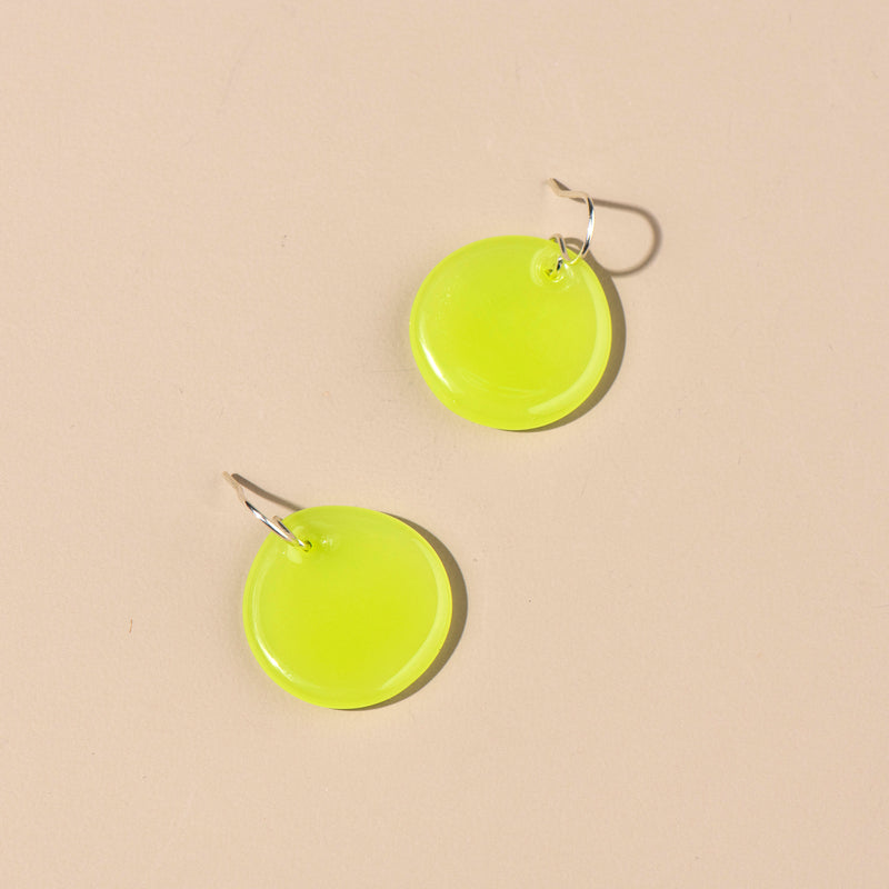 Coin Earrings (lime)