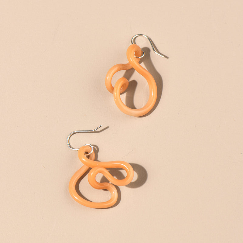 Scribble Earrings (peach)