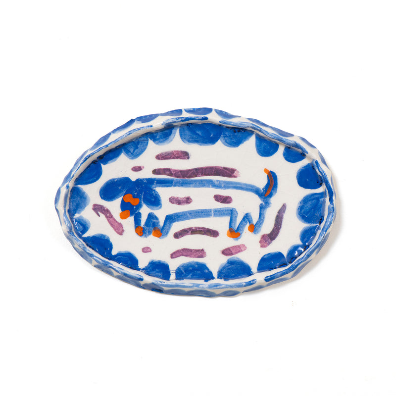 Small Plate With Sausage Dog