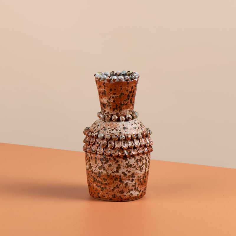 Beaded Bottle Vase (Shino)