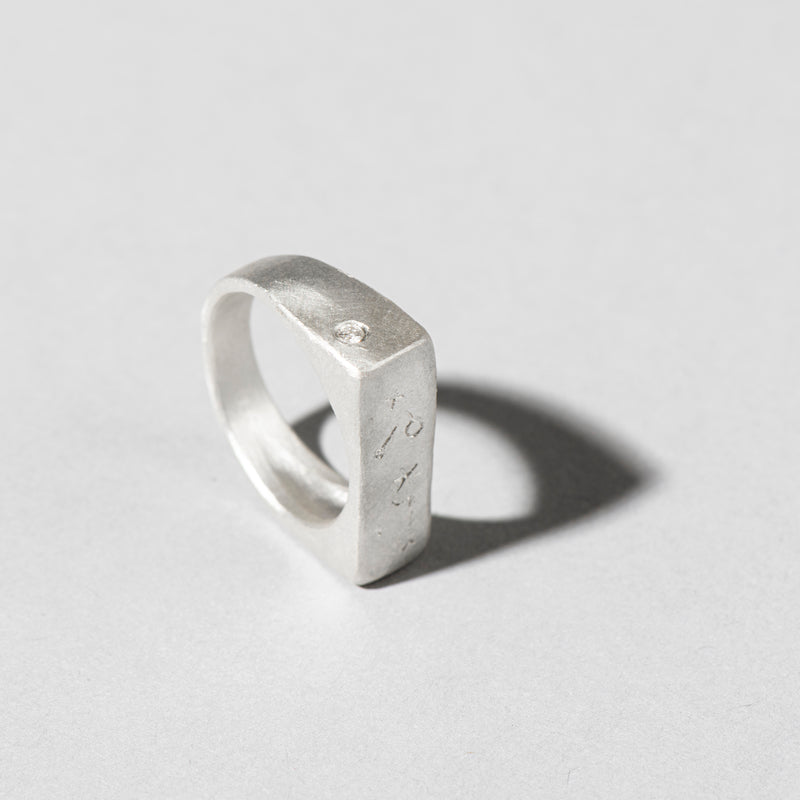 Secret Diamond Signet Ring