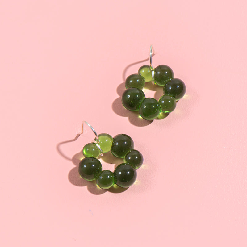 Halo Earrings (green)