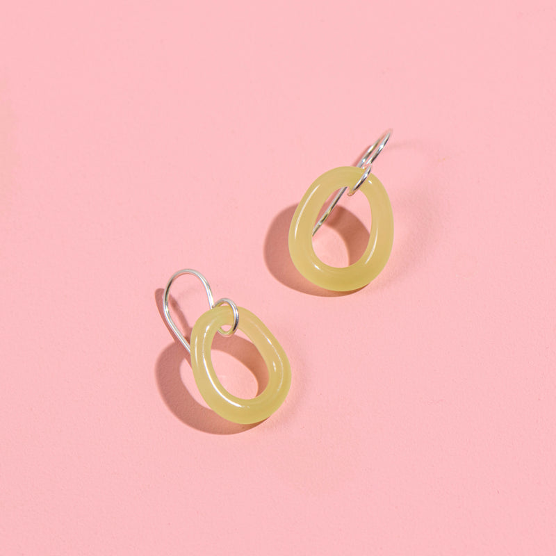 Mini Loop Earrings (yellow)