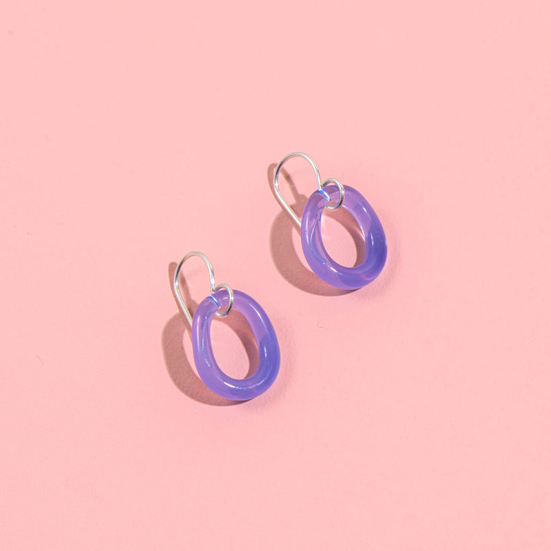 Mini Loop Earrings (purple)