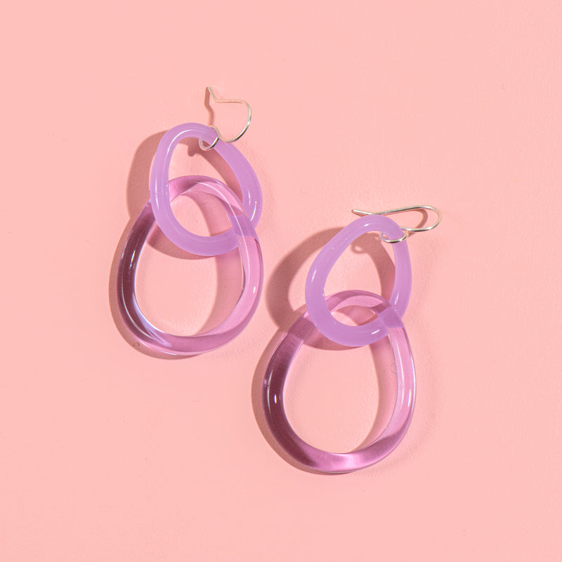 Link Earrings (purple)