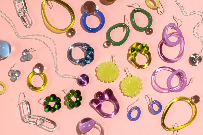 Halo Earrings (green)