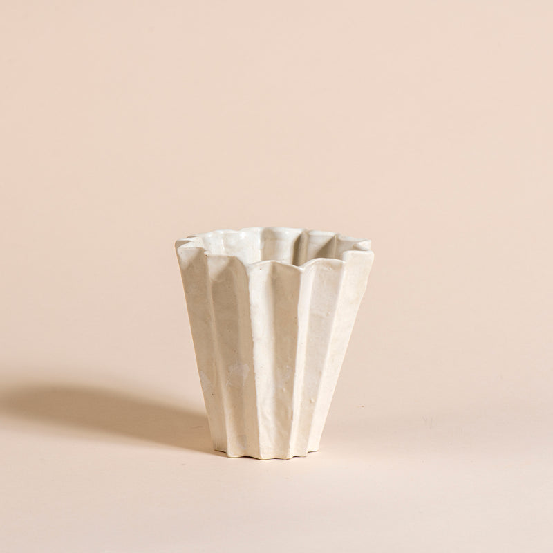 Mid Wide Folded Vase