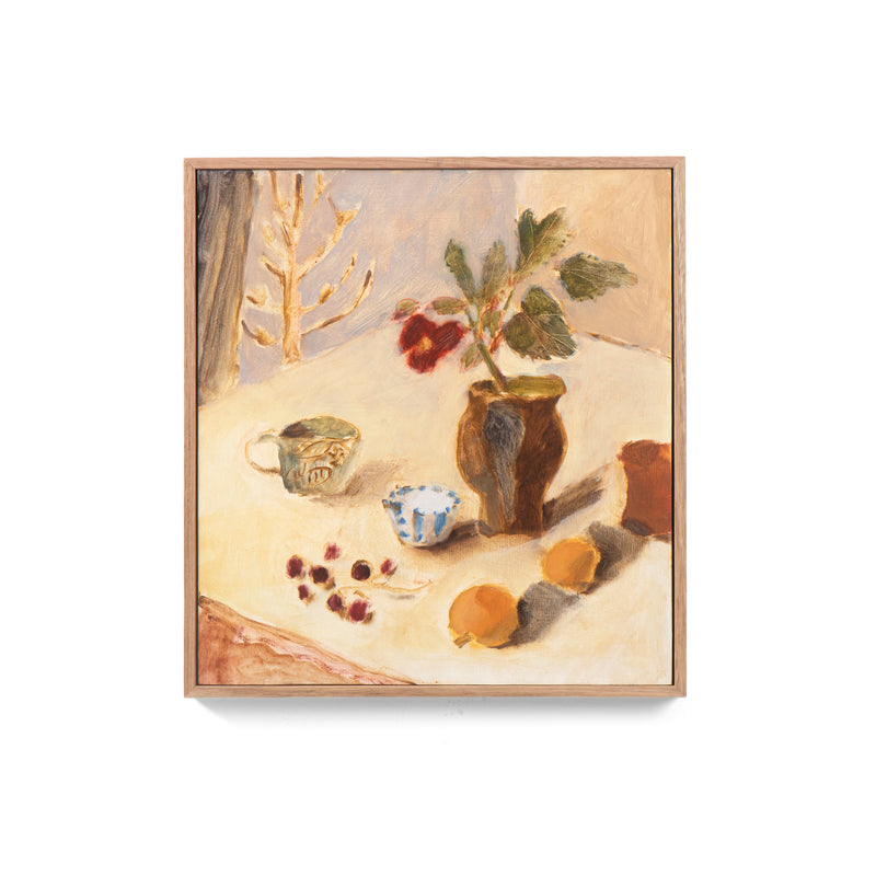 Still Life With Vase And Blue Bowl