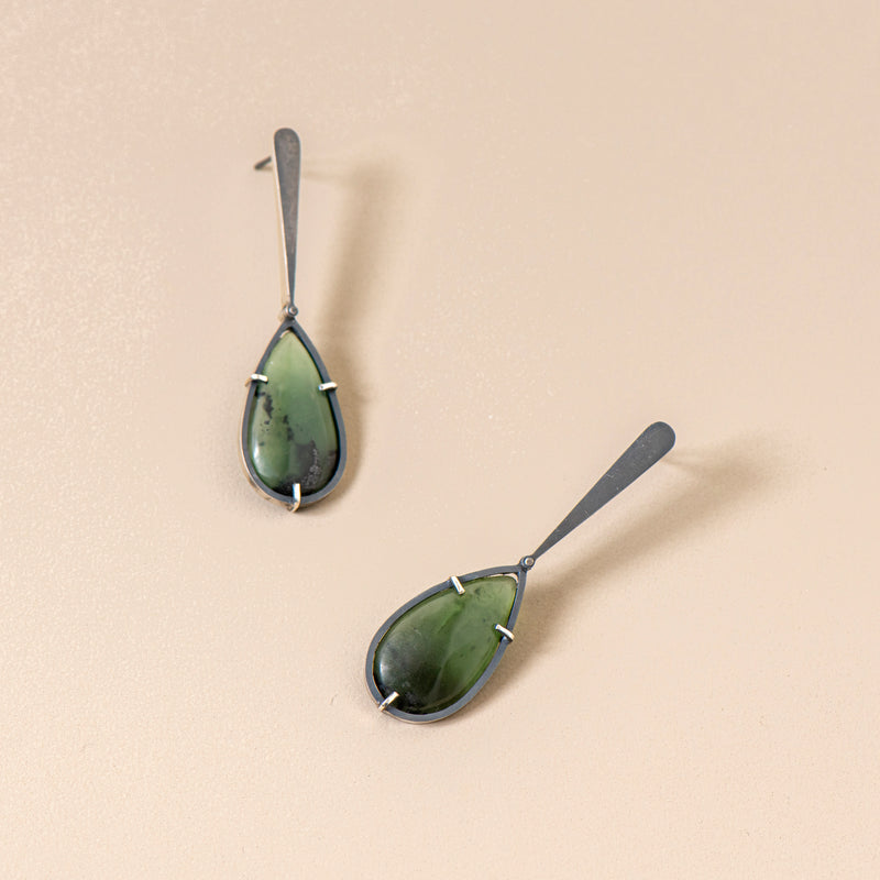 Inclusion / Serpentine Drop Earrings