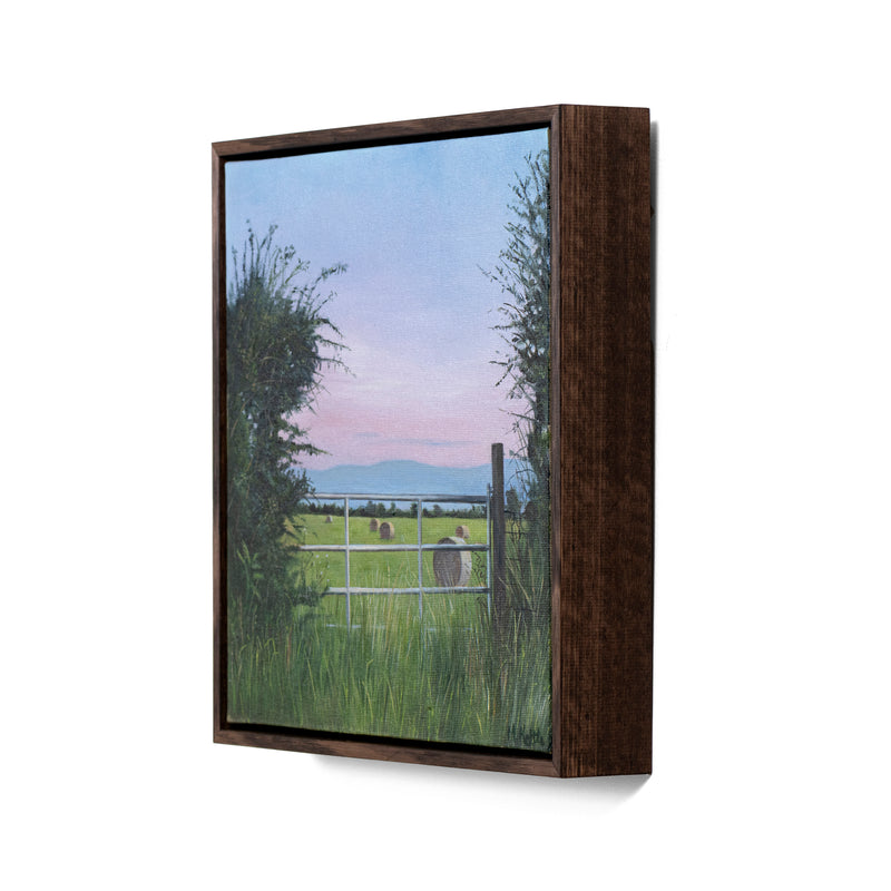 Hay Bales At Twilight