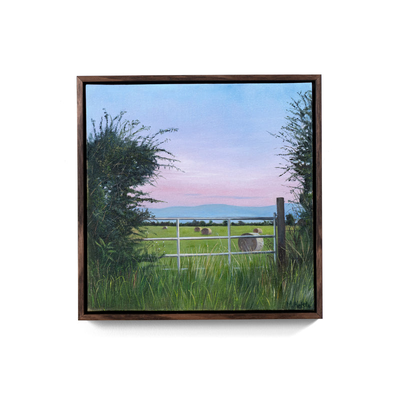 Hay Bales At Twilight