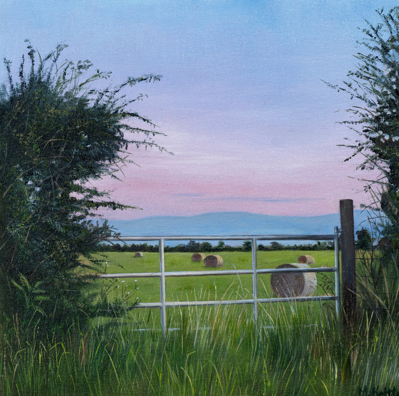 Hay Bales At Twilight