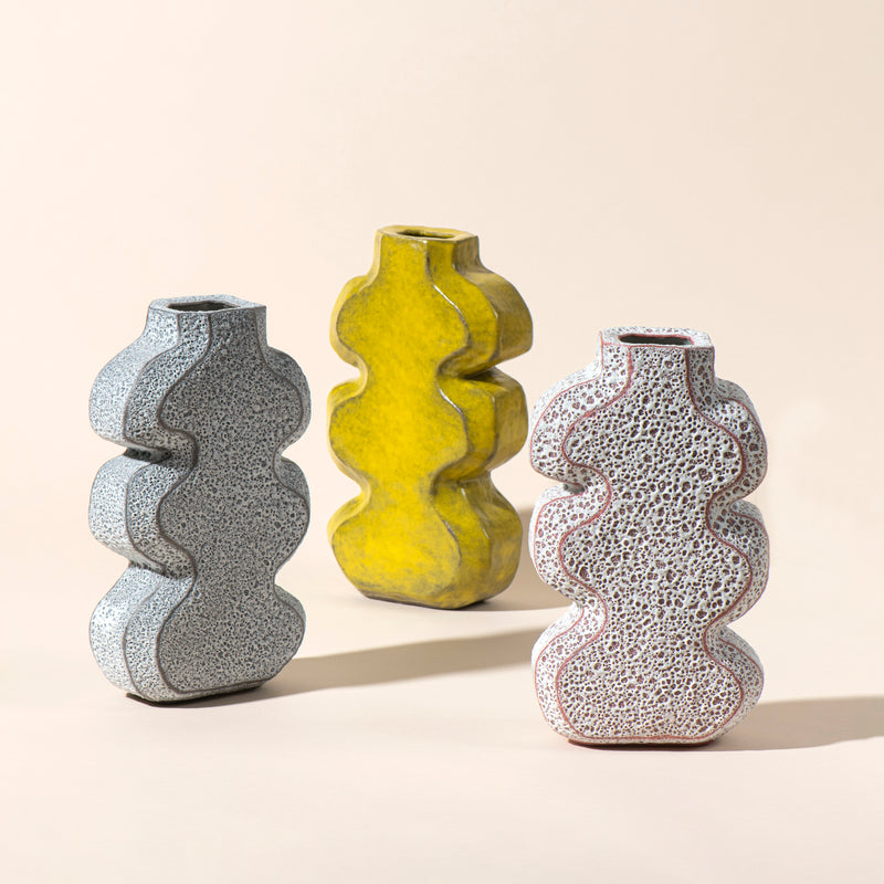 Volcanic Squiggle Vase (pink)