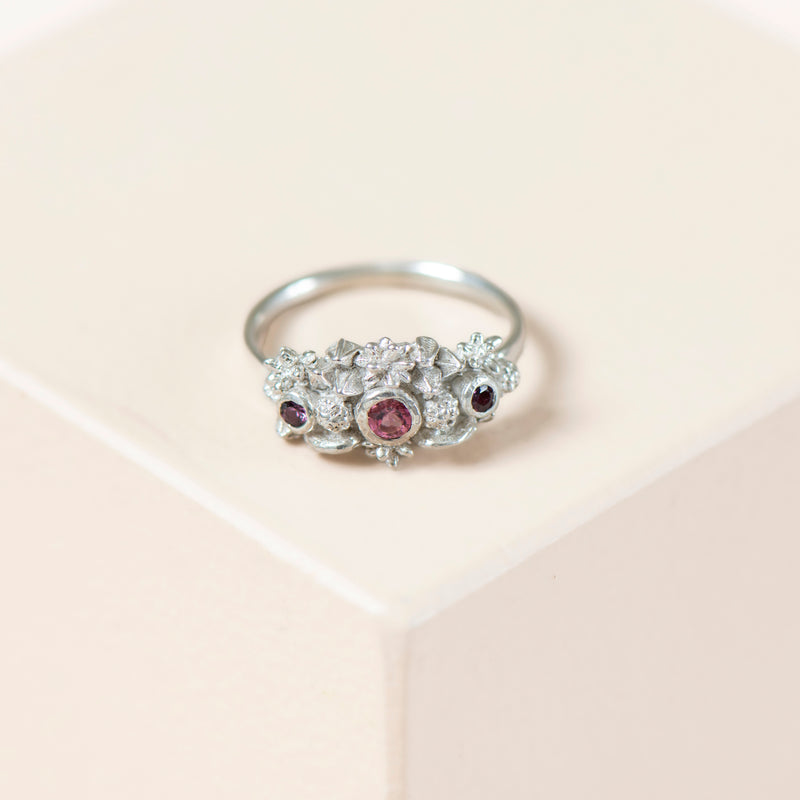 Royal Blossom Ring (Tourmaline + Sapphires)