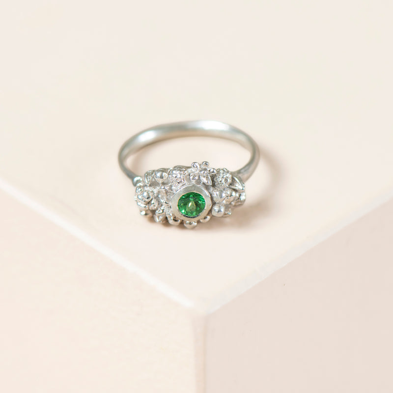 Posy Ring (Green Garnet Tsavorite)