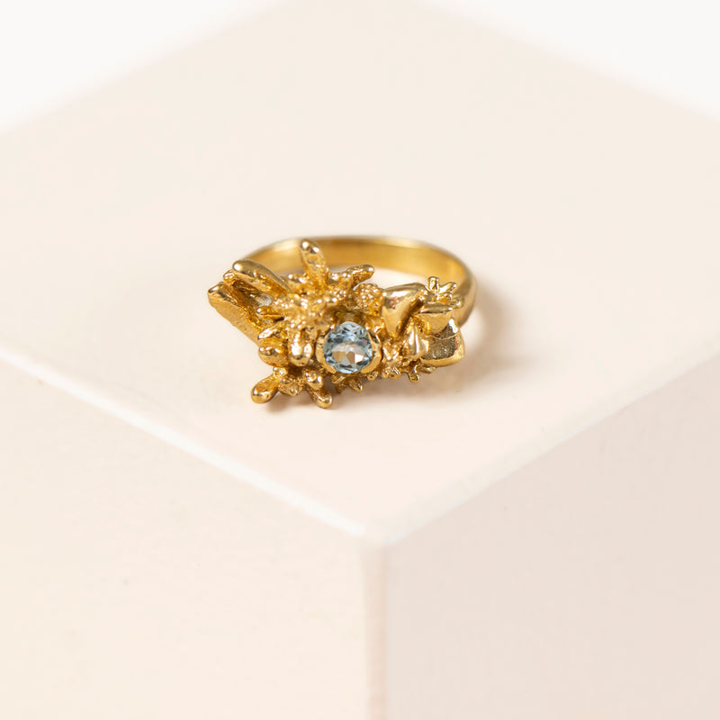 Lopsided Forest Ring (Australian Aquamarine)