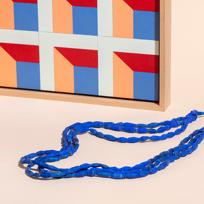 Multi String Necklace (Ultramarine)