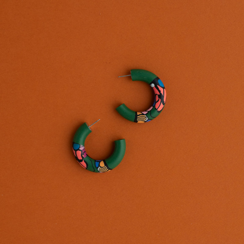 Small Green Hoops