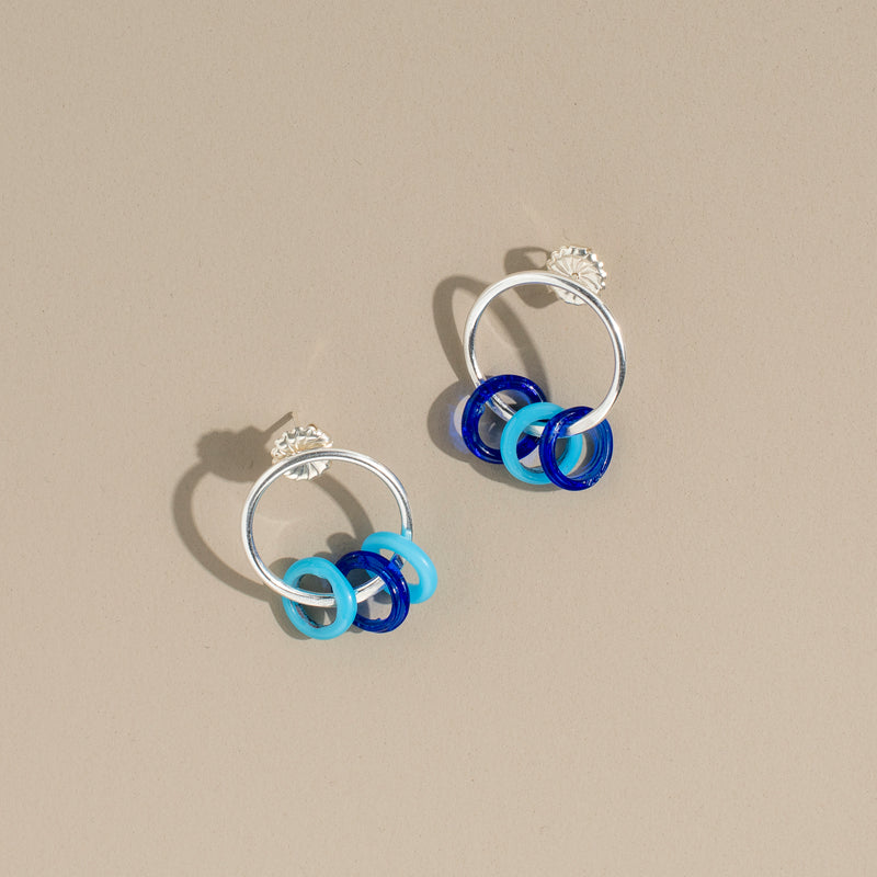 Joanna Stud Earrings (blues)