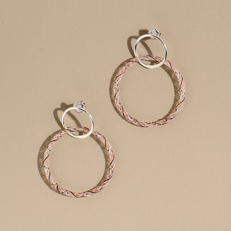 Joanna Stud Earrings (twisted pink)