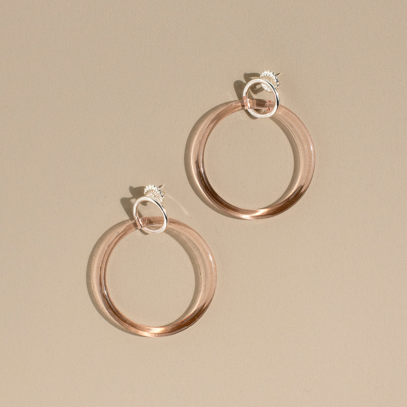 Amy Stud Earrings (rose pink)