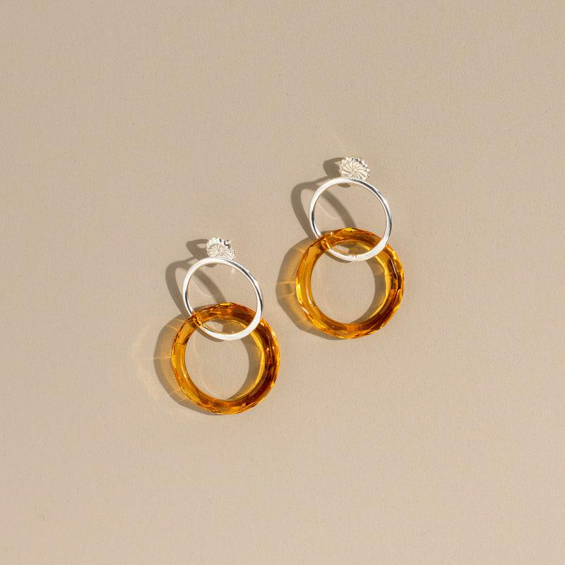 Joanna Stud Earrings (amber)