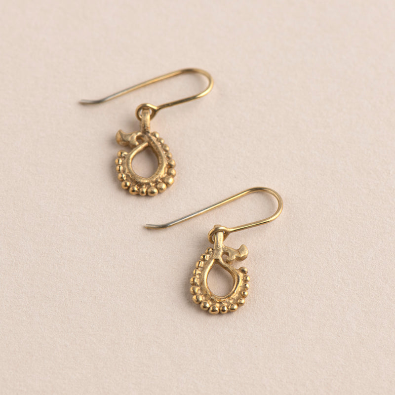 Paisley Drop Earrings (gold plated)