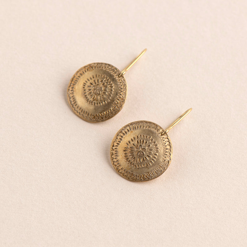 Eternity Disc Earrings (gold plated)