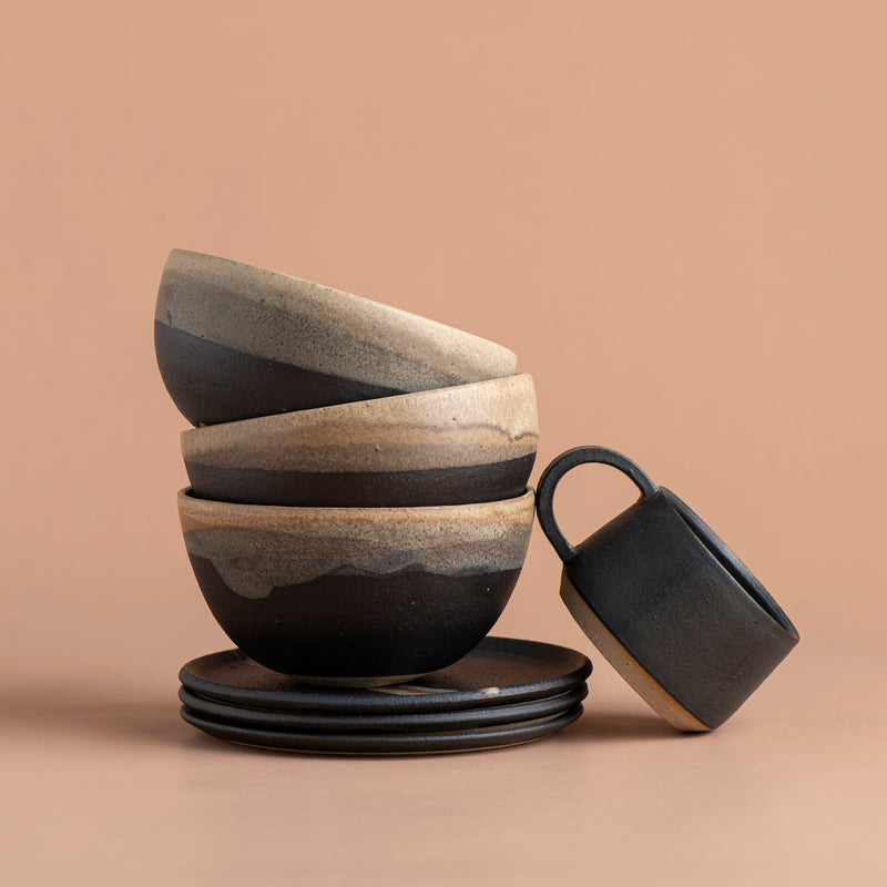 Breakfast Bowl (Black and Brown)