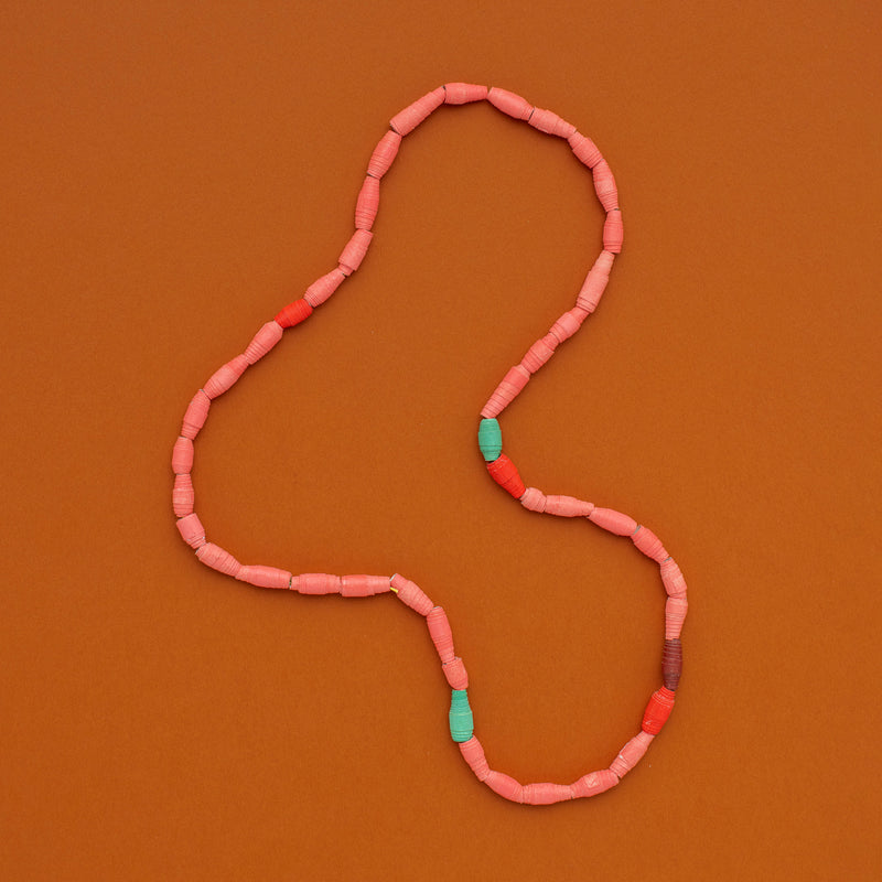 Single String Necklace (pink, maroon, red, green)