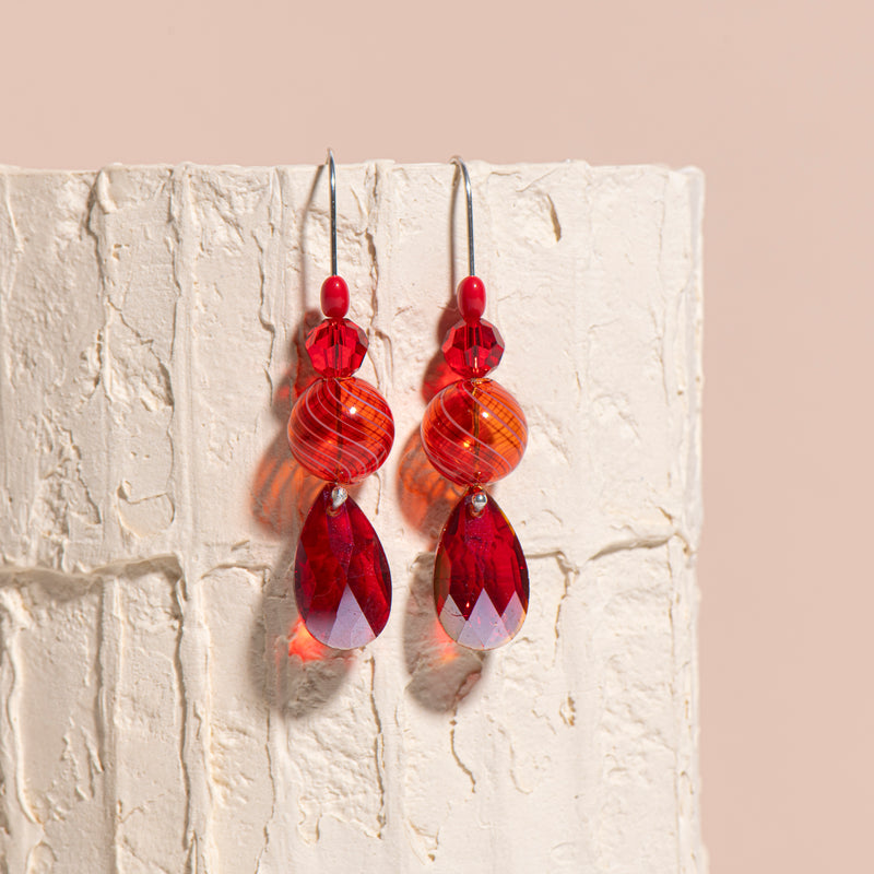 Red & Orange With Heart Drops