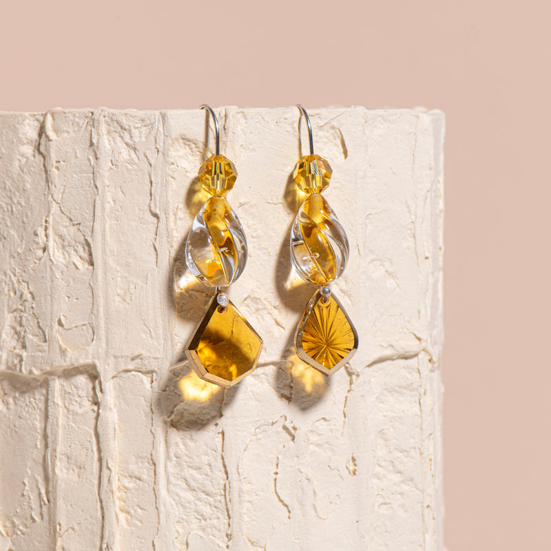 Golden Yellow With  Asymmetric Drops