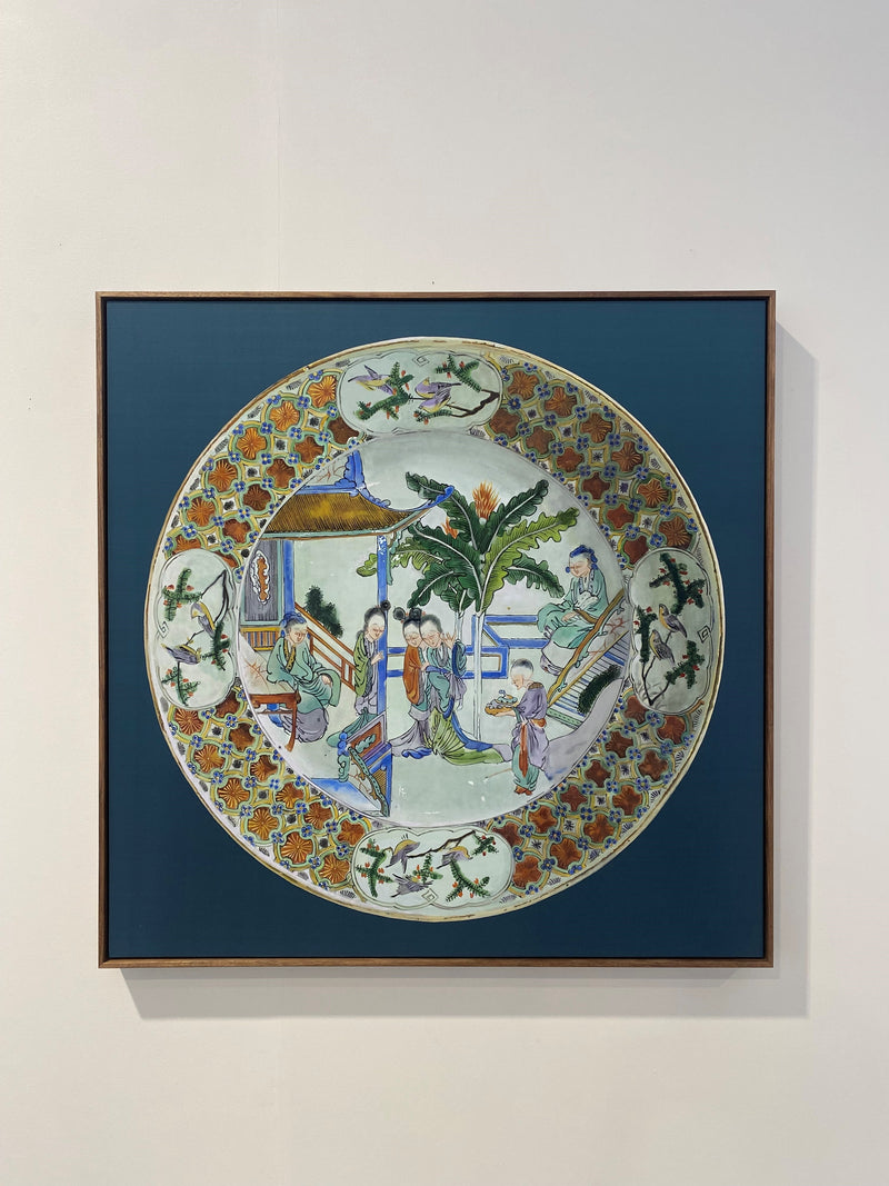 Chinese Export Plate, Western Chamber Scene, c.1780