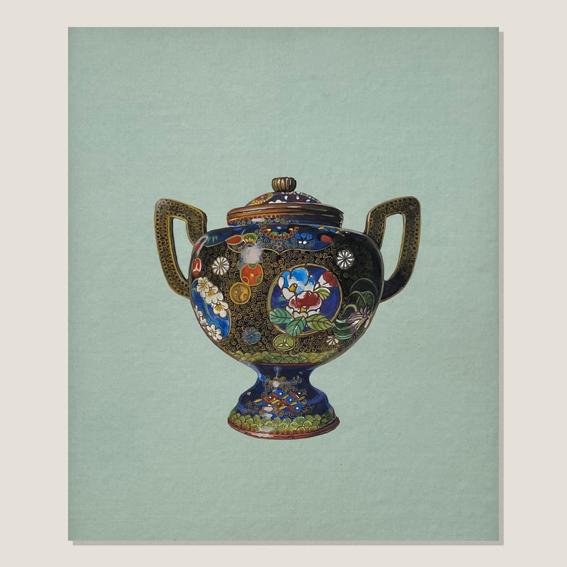 Japanese Cloisonne Lidded Pot I, c.1895