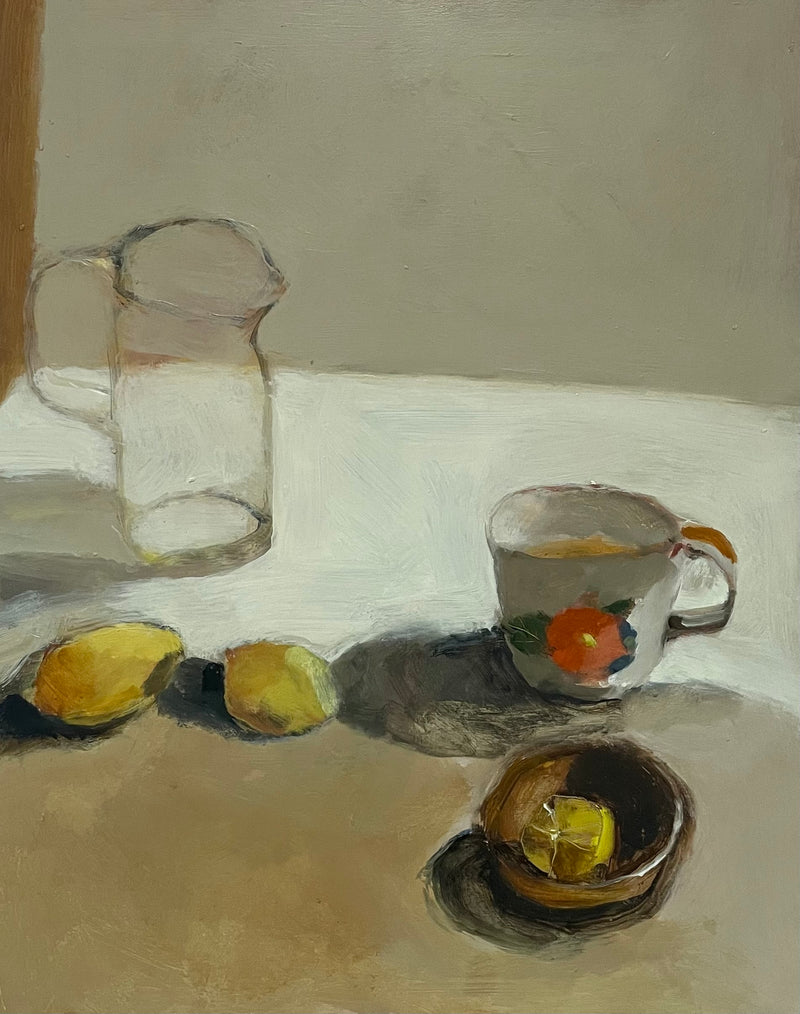 Glass Jug With Lemons