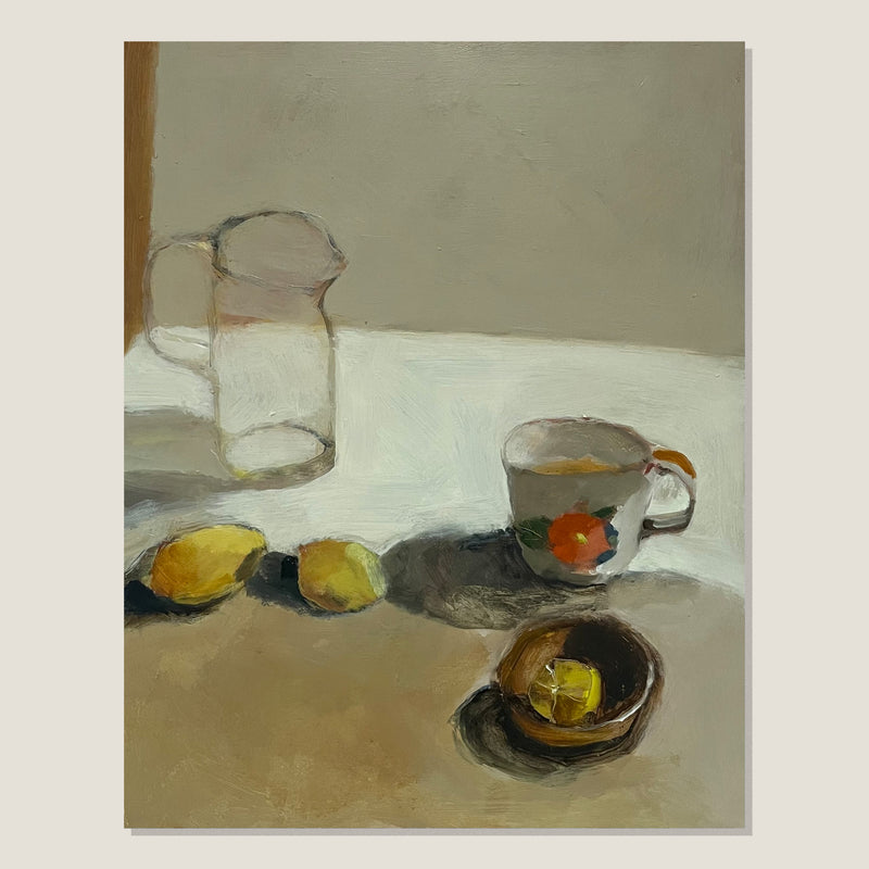 Glass Jug With Lemons