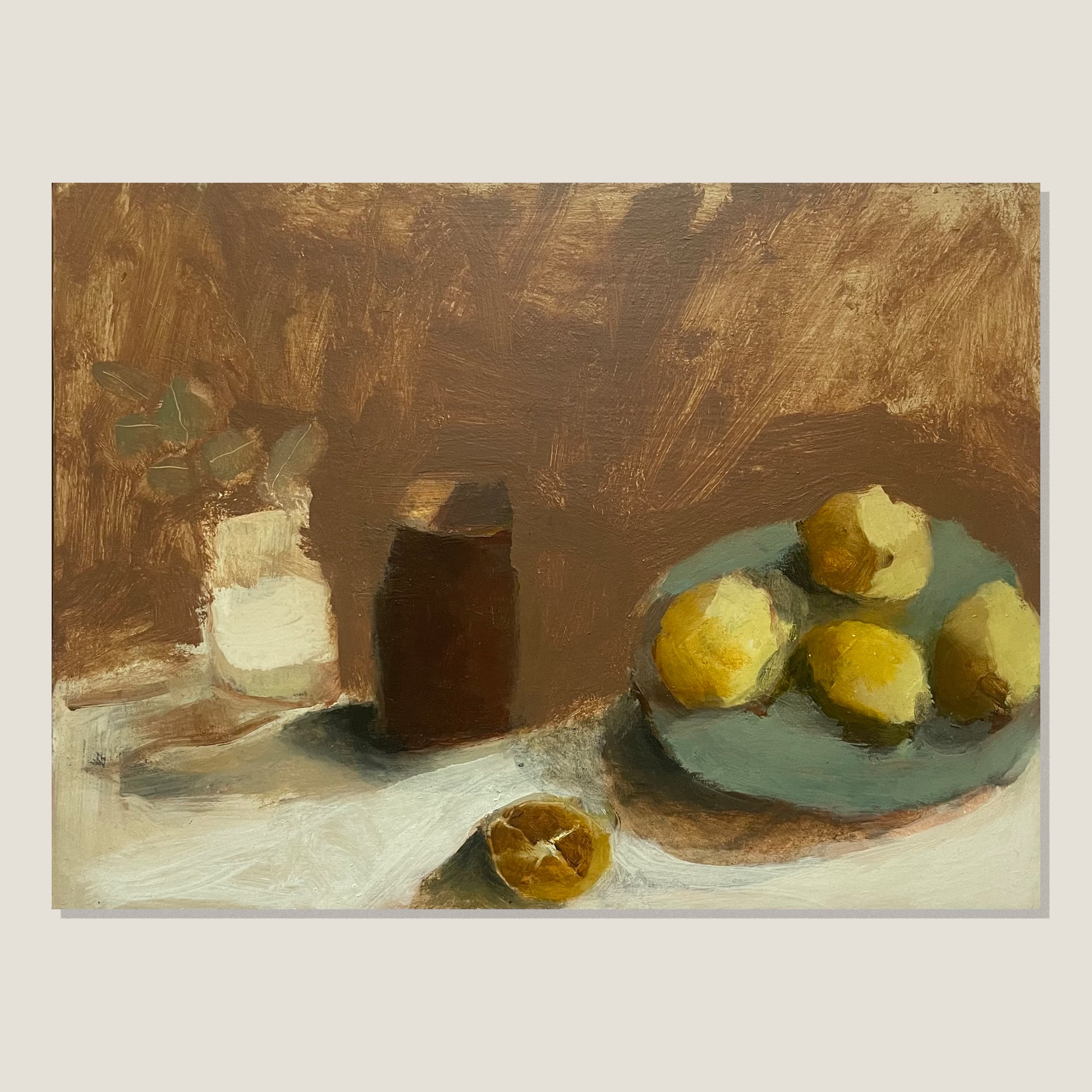 Still Life With Lemons And Gum Leaves